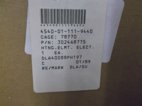 480 vac heating element  toastmaster / southbend  3024a8775 nos for sale