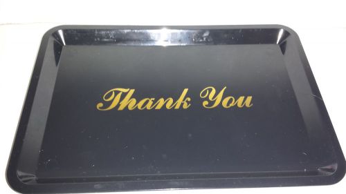 20 Black Thank You Tip Trays w/ Gold Lettering Guest Bill Check Holder