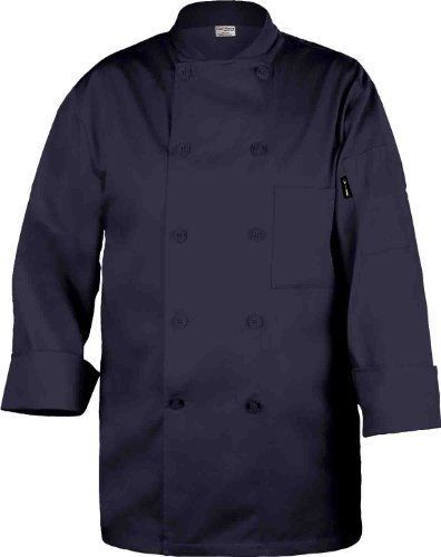 NEW Chef Works CCBA-NAV Basic Chef Coat  Navy  Size S