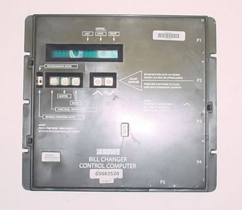 Rowe dollar bill changer control computer board 65082520 - fast pay - new for sale