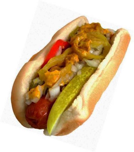 Concession Decal 8&#034; Hot Dog Hotdogs Food Restaurant