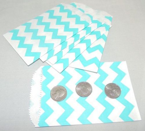 200 Blue Kraft Mini 3x5 Inch Bags, Itty bitty Goody Paper Bags,Party Favor Bags