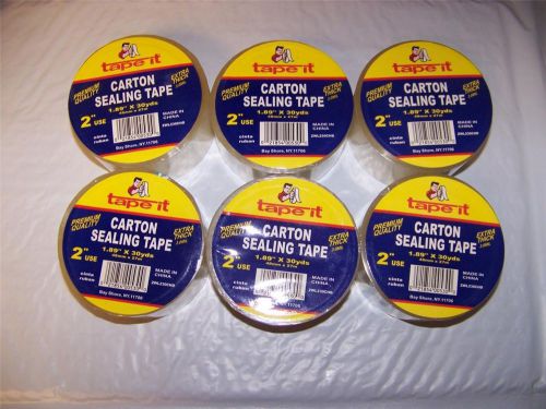 6 Rolls Clear Packing Shipping Tape Heavy Duty 3 mil  2&#034;x30yds
