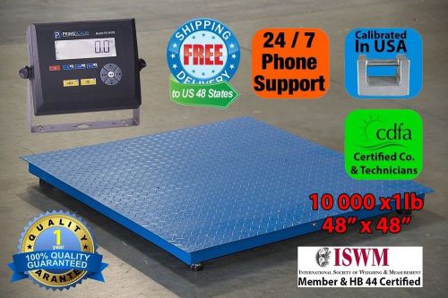New 10000x1lb 48&#034;x48&#034; Floor/Pallet Scale w/High End Indicator Calibrated in USA
