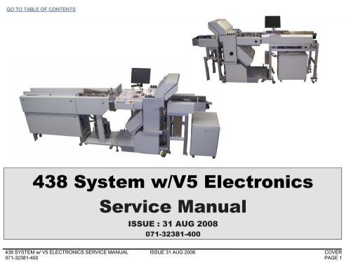 MAILCRAFTER 438 System w-v5 electronics Service Manual (032)