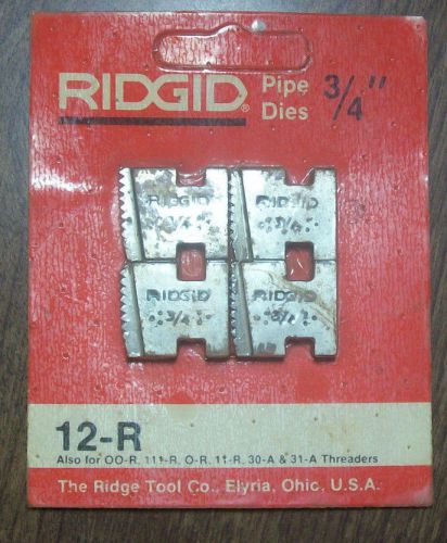 *NEW* RIDGID 3/4&#034; NPT, ( R.H ) 12-R PIPE DIES 12R, RIGID 11-R 30-A  31-A