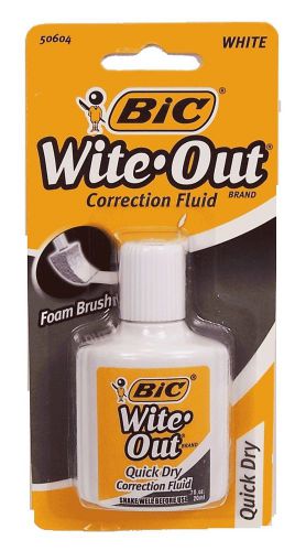 Bic Wite-Out Correction Fluid - Extra Coverage - Foam Brush - 20 ml