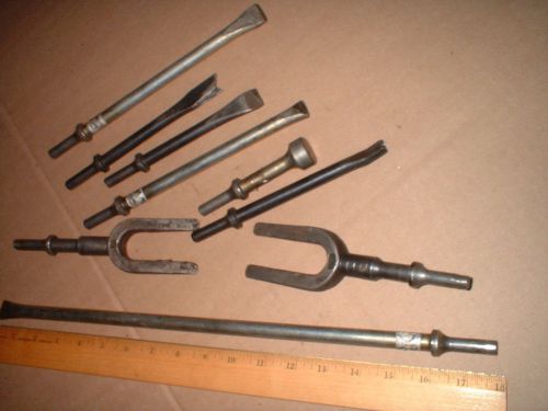 Snap-on pneumatic/air chisel mixed 9 pc lot tools/tooling/forks