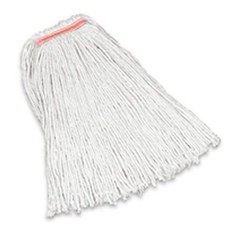 (9) Rubbermaid Dura-Pro White Cotton Wet Mop Heads 24oz White F11800 WH00
