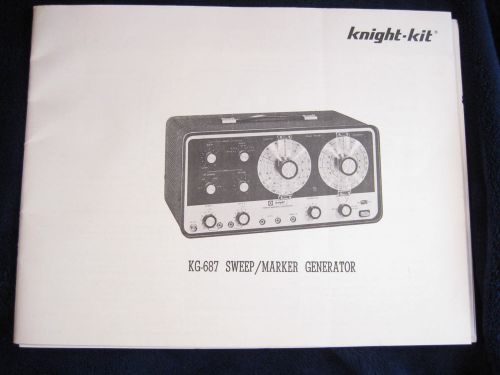 Knight KG-687 Sweep Marker Generator Assembly Manual KG687 Original Wiring Guide