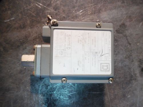 SQUARE D PRESSURE SWITCH, CLASS 9012, TYPE: GAW-5, SERIES C, 3-150 PSIG, USED