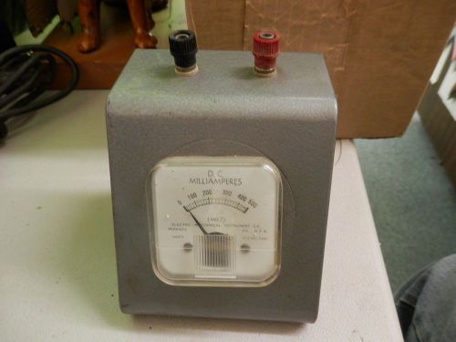 Vintage Emico DC MilliAmperes Panel Meter 0 to 500 model RF 2 1/4C-2332 electro