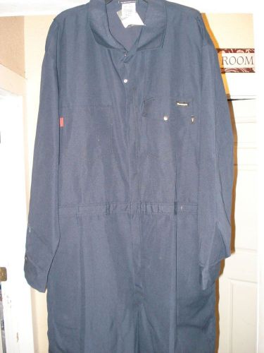 Flame Resistant Coverall Size 54R (2XLR) NAVY BLUE