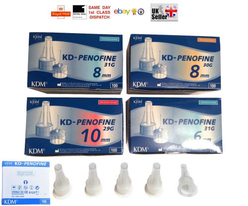 1x 50x 100x insulin pen needles kdm kd-penofine sterile fast free uk pp cheapest for sale
