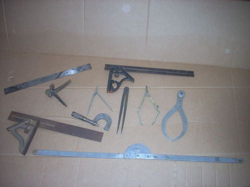 Vintage tools square - caliper machinist steampunk industrial junk drawer lot for sale