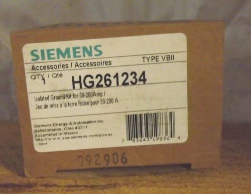 NIB  Siemens HG261234 ISOLATED GROUND KIT  30-200 AMP  $3.00 ship  1 or all