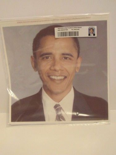 3dRose LLC Obama Barack 10 by 10-Inch Iron on Heat Transfer for White Material