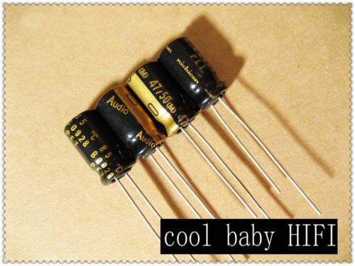 100pcs Nichicon Audio 47uF 50V 6.3X11mm electrolytic capacitor  85°C