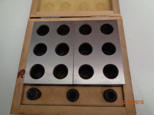 123 Block with 11 holes never used.in wood box