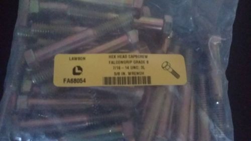 Lawson FA68054 7/16-14 Hex Cap Screw, Grade 8, Steel, Yellow Zinc, 3in, 50