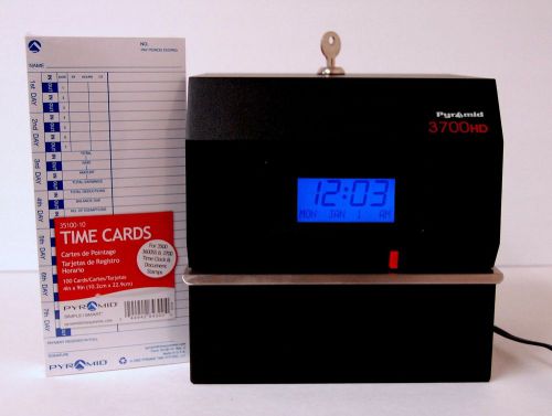 Pyramid 3700 heavy-duty time clock &amp; document stamp for sale