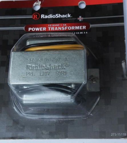 NEW RADIO SHACK POWER TRANSFORMER 12.6 VAC, 3 AMP, 273-1511B