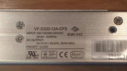 CUI Inc  320W Switching Power Supply  VF-S320-12A-CFS NIB
