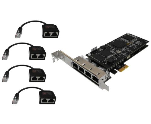 8 Ports PCIe E1 / T1 / PRI Card SS7 Compatible with Octasic LEC
