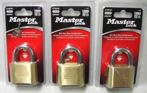 3 Master Locks Set your Own Combo W/1&#034; (Short Shackel) (CHEAPEST) NEW SEALED!