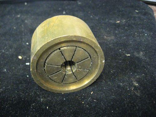 Vintage Solid Brass Unbranded Threading Bit 2-1/4&#034; Diameter Spindle Dia 1/2&#034;