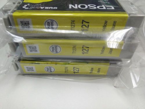3 x NEW Genuine Epson T1274 1274 YELLOW Ink for Epson WF 3540 7510 7520 7010