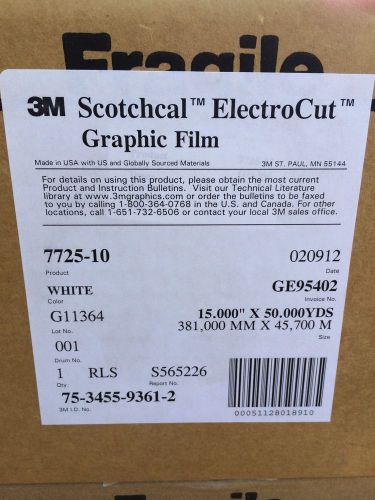 3M SCOTCHCAL ELECTROCUT GRAPHIC FILM - WHITE - ****NEW****