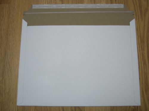 5 Rigid Document Mailer Shipping Envelope Solid White 9.5&#034; x 12.5&#034; pack of 5