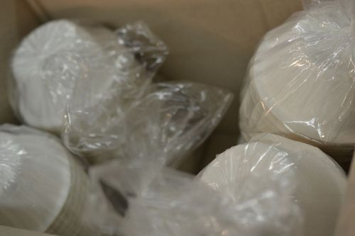 450 paper bowls, 7 ounce small bowl, disposable, 4&#034; diameter, sugar cane fiber for sale