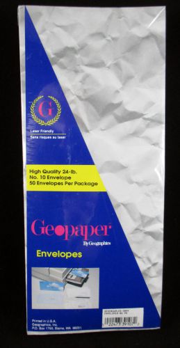 Geopaper Geocrumpled Gray No 10 envelopes—50 PK