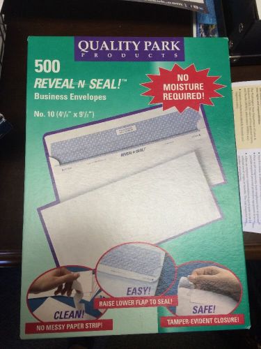 Quality Park 67218 Reveal-n-Seal #10 Envelope, 4-1/8&#034;x9-1/2&#034;, 500/BX, White