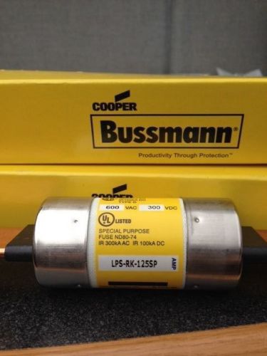 Two bussmann 125 amp low peak fuses lps-rk-125sp, free shipping for sale