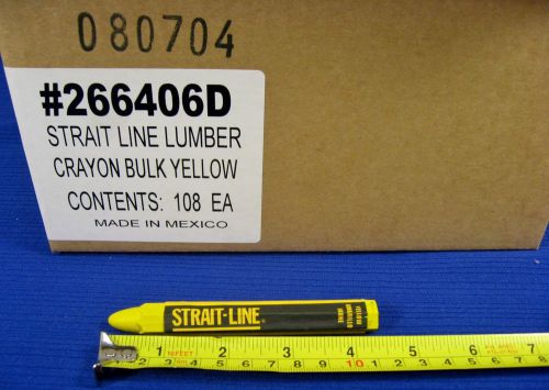 Box of 108 strait line lumber crayons bulk yellow for sale