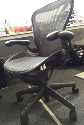 HERMAN MILLER, GRAPHITE OFFICE CHAIRS, CASTERS/WHEELS, FULLY ASSEMBLED, GRAY
