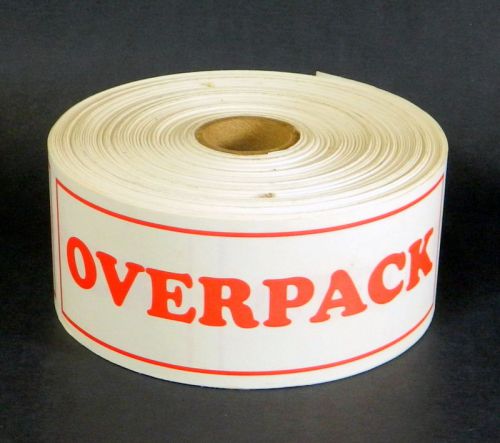 1 ROLL, 500 LABELS, OVER PACK, SIZE 6X2 Inches L005A