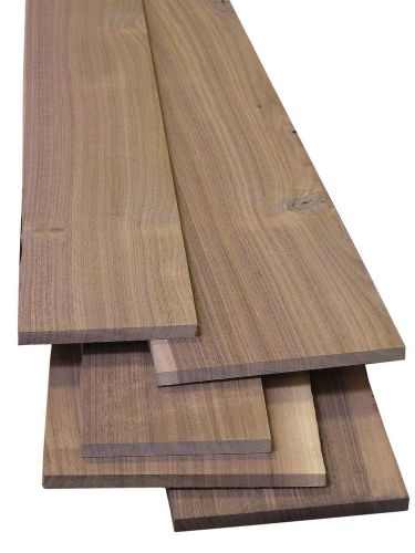 5 @ 1/4&#034; x 6-7&#034; x 24 Thin Black Walnut Craft Laser Wood Lumber board