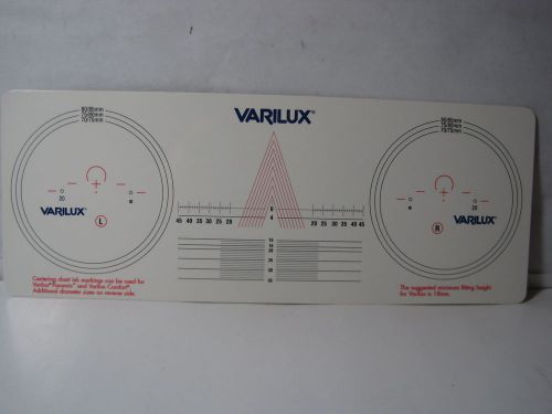 Varilux 70mm - 85mm lens fitting chart lpan200002 usg for sale