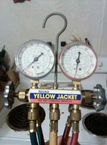 Yellow jacket 41213 manifold w/ plus ii hoses for sale