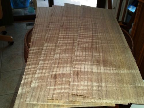 4 WIDE 1/8&#034; thick Curly Black Walnut Quarter Sawn Lumber Wood Board TH-2