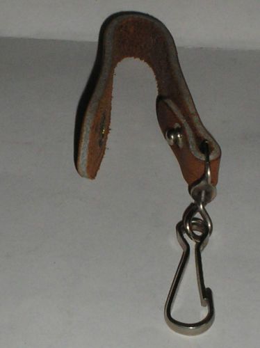 Snap Key Ring With Leather Belt Strap