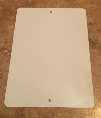 30 Pieces PARKING SIGN ALUMINUM BLANKS 9&#034;x 12&#034; 2 Sided white gloss