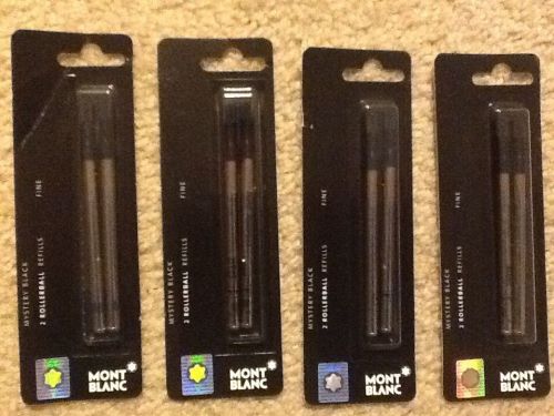 8 Mont Blanc Rollerball Pen Refills Black Fine Point NEW in original package NIP
