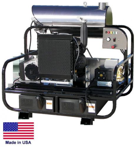 Pressure washer diesel hot water - skid mounted - 7 gpm  4000 psi - 23 hp  115v for sale