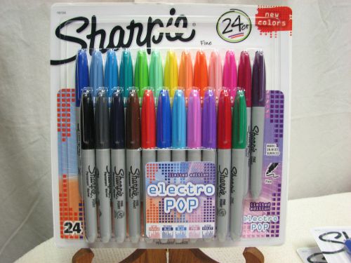 NEW COLORS Sharpie 24ct Limited Edition Electro Pop Fine Permanent Markers - NEW