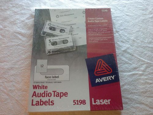 Avery 5198 White Audio Cassette Tape Labels - Open Pack - 396 Labels